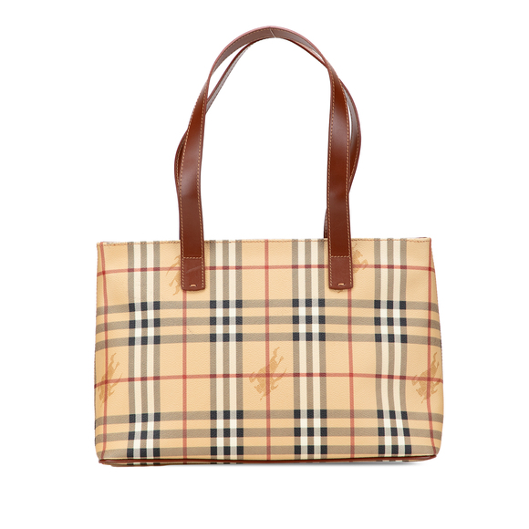 Pre-Loved Burberry Haymarket Check Coated Canvas Tote - Picture 1 of 11